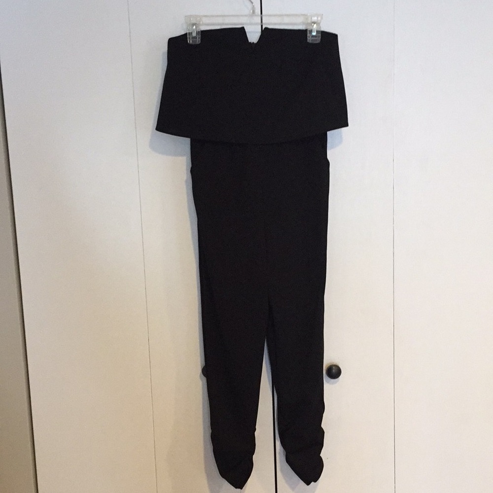 Black Strapless Romper